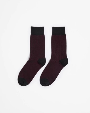 Australian Cotton Blend Textured Crew Business Socks - Maxx