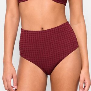 High Waisted Textured Spot Bikini Bottoms - Shape Your Body product image