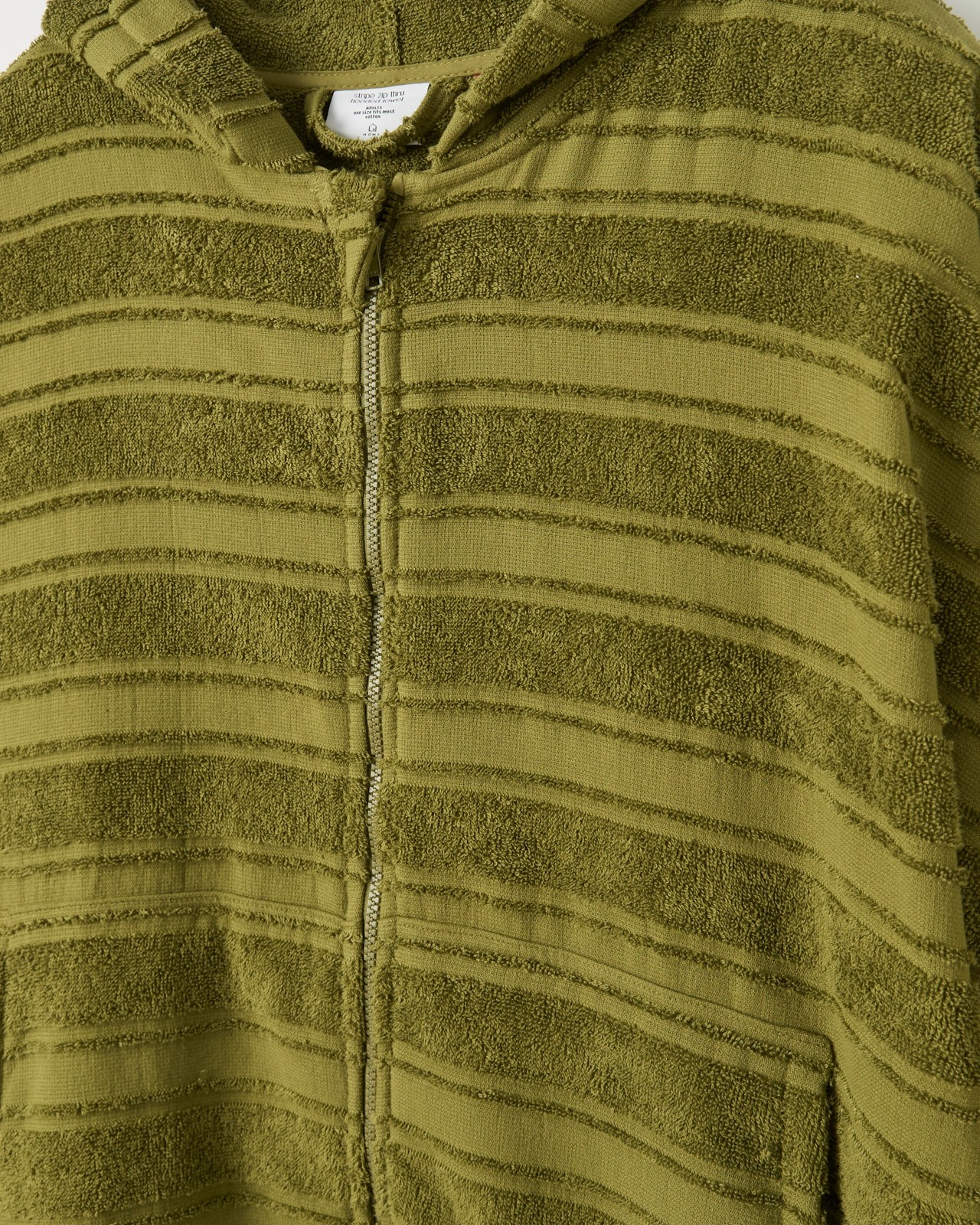 Saylor Australian Cotton Zip Thru Hooded Towel - Avocado 2 of 2