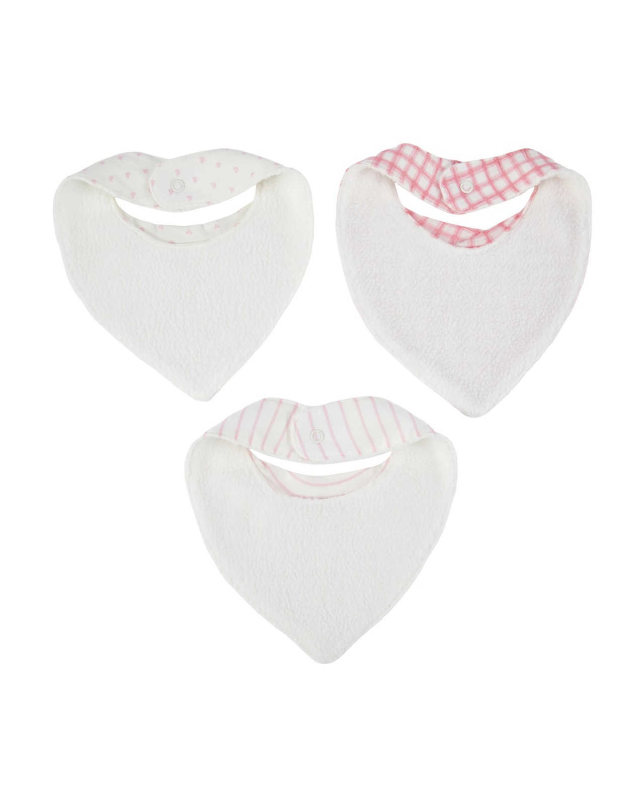 Anko 3 Pack Bandana Bibs - Hearts 2 of 5