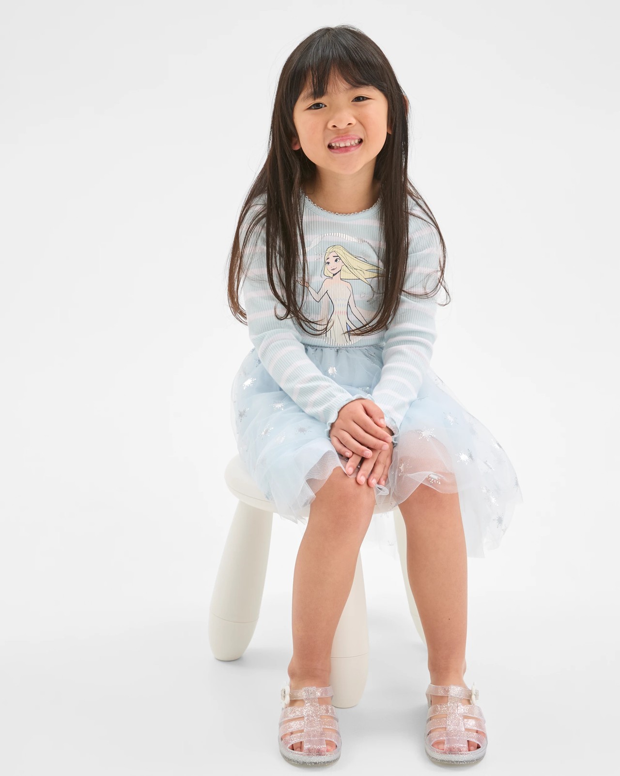 Disney Frozen Australian Cotton Knit/Tulle Dress 2 of 5