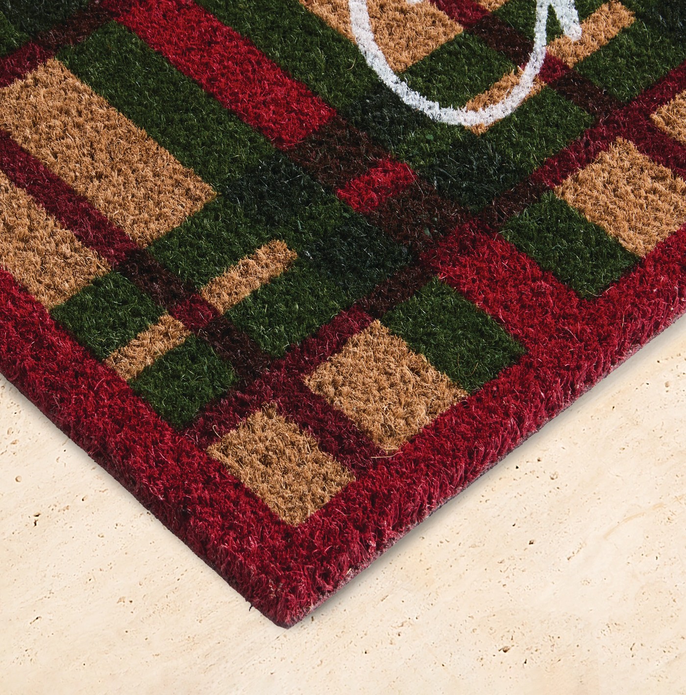Anko Christmas Plaid Door Mat - 100cm x 45cm 3 of 5