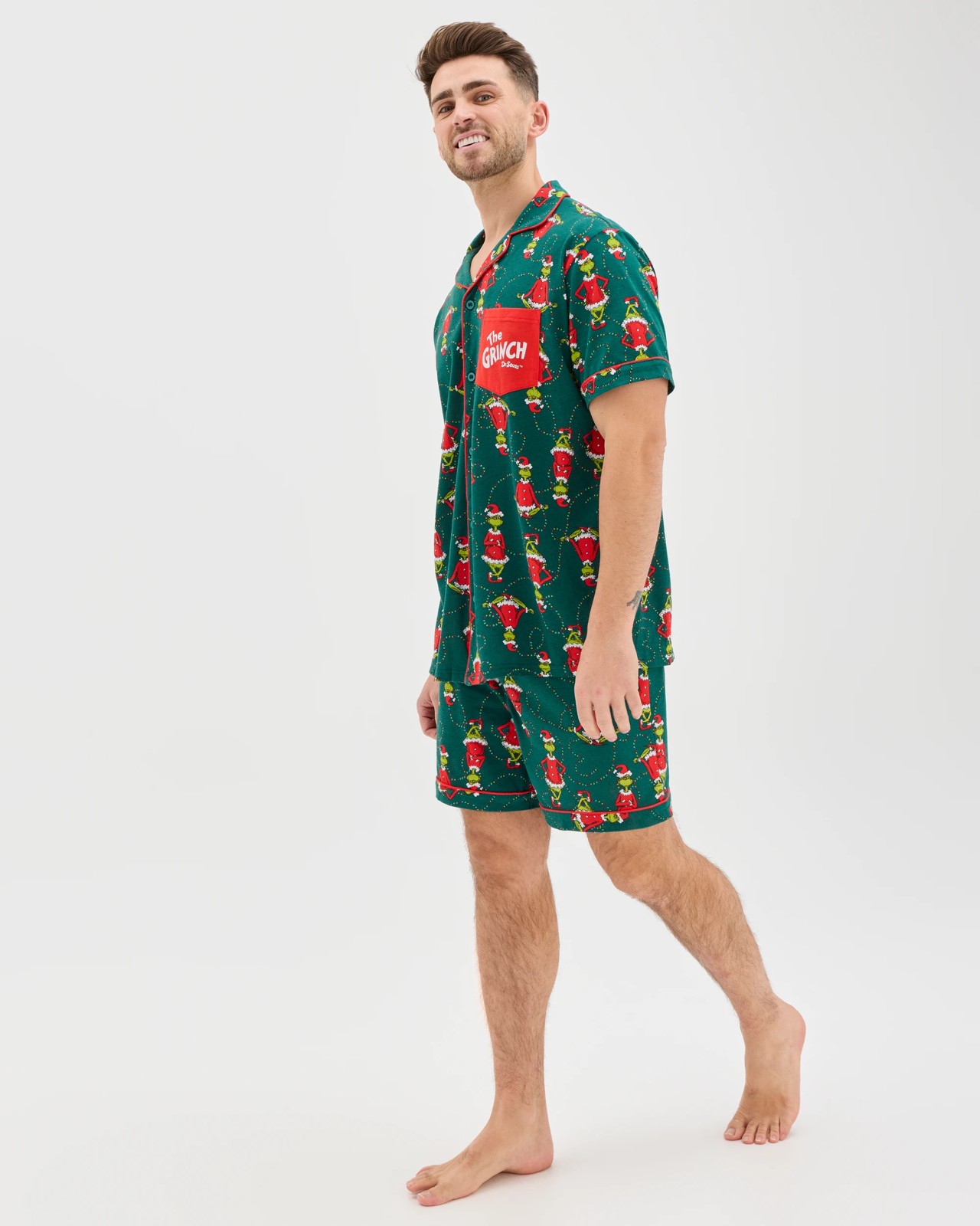 Family Matching Christmas Australian Cotton Mens Pyjama Set - Grinch 4 of 6