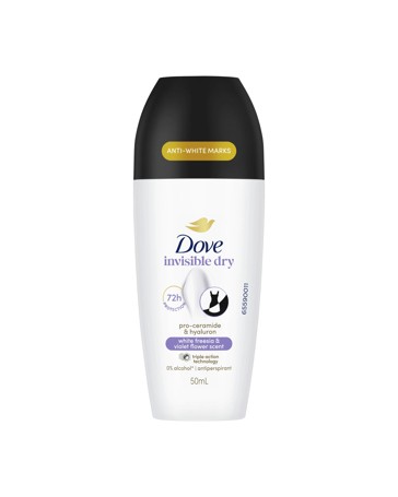 Dove Advanced Care Go Fresh Antiperspirant Deodorant Roll-On 50ml - Pro-Ceramide and Calendula, White Freesia Scent
