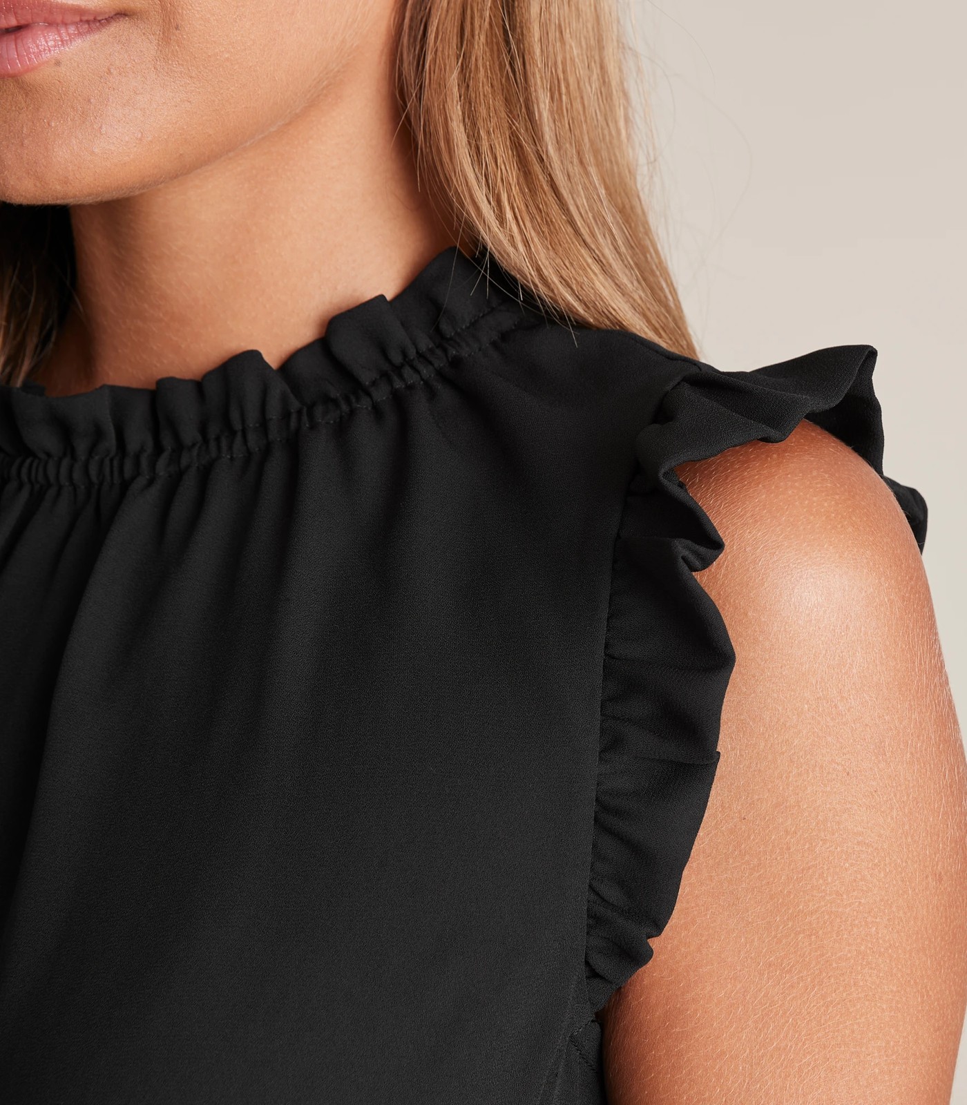 Preview Ruffle Neck Tank Top 2 of 6
