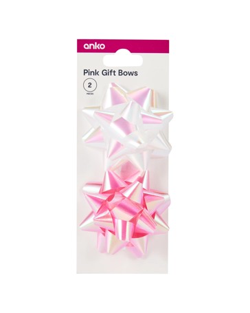 2 Piece Gift Bows, Pink - Anko