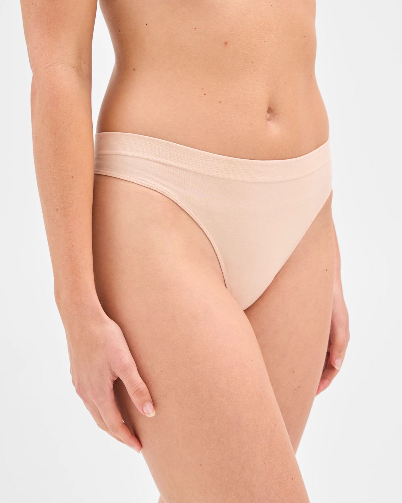 Australian Cotton Blend 2 Pack Seamfree G-String Briefs - Bare Beauty 3 of 3