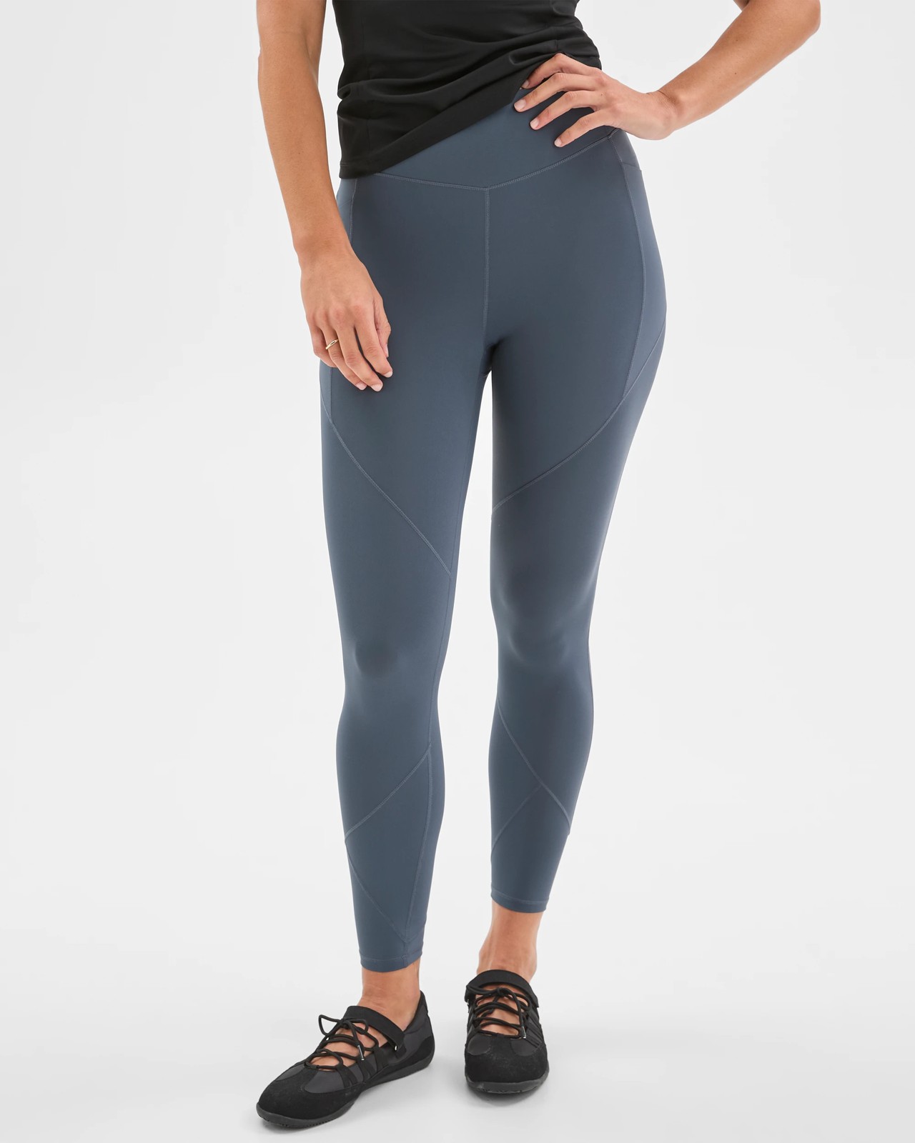 Active Infinity Sculpt High Rise 7/8 Length Tights - Smoke 3 of 6