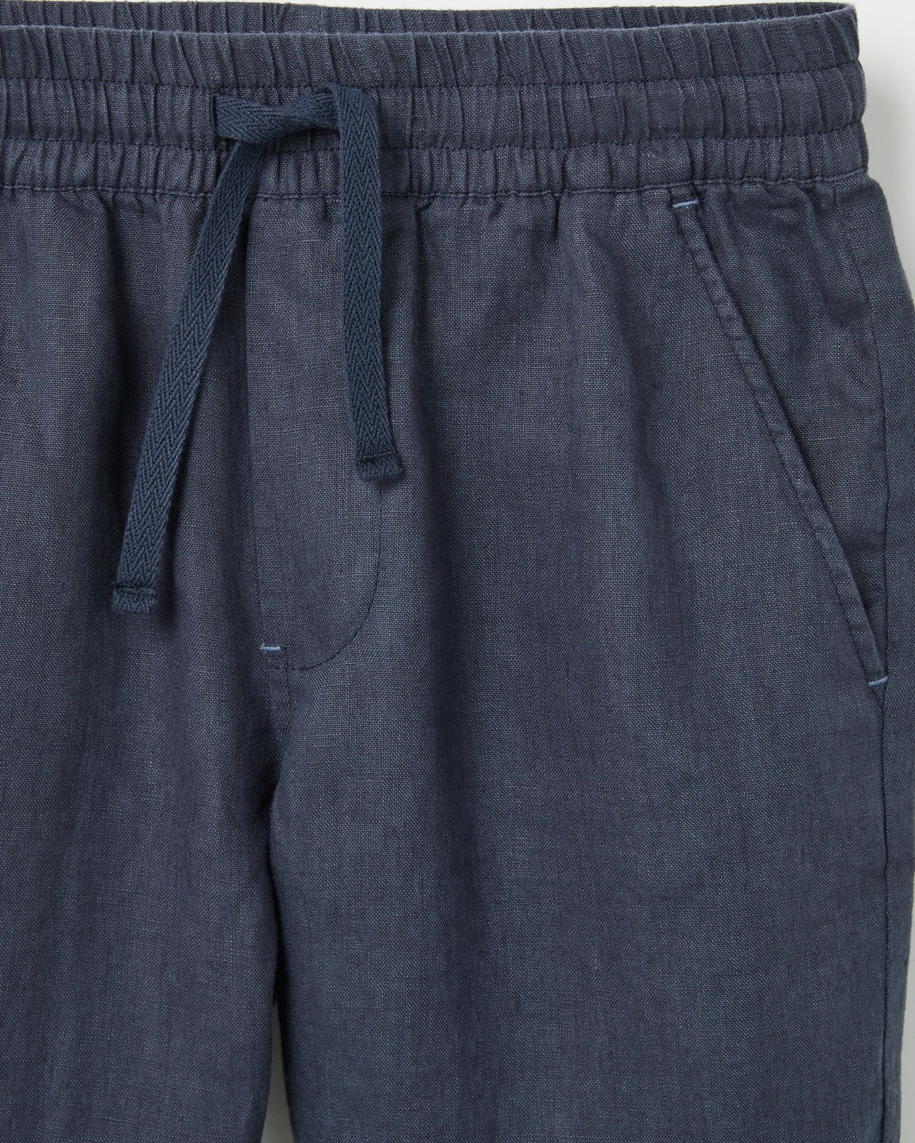 European Linen Shorts - Blue 2 of 2
