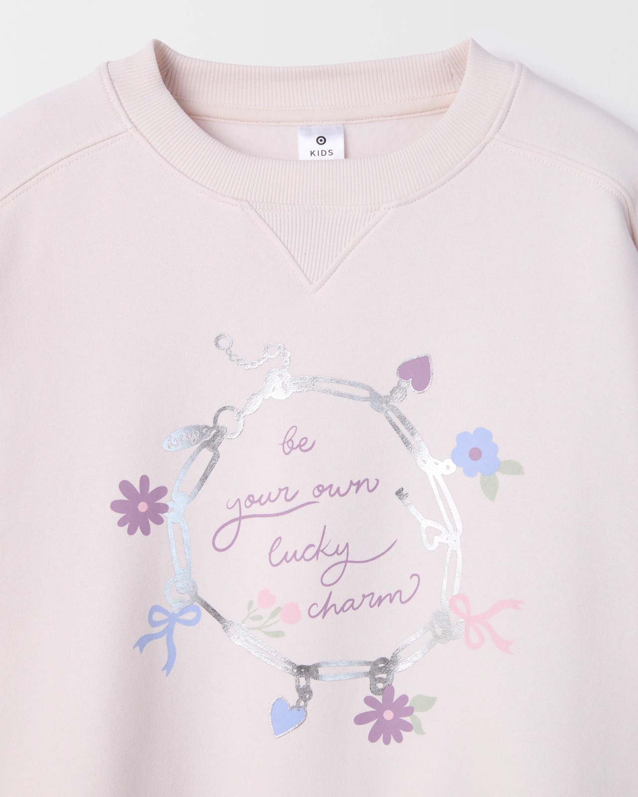 Australian Cotton Blend Long Sleeve Fleece Sweat Top - Pastel Parchment 6 of 6