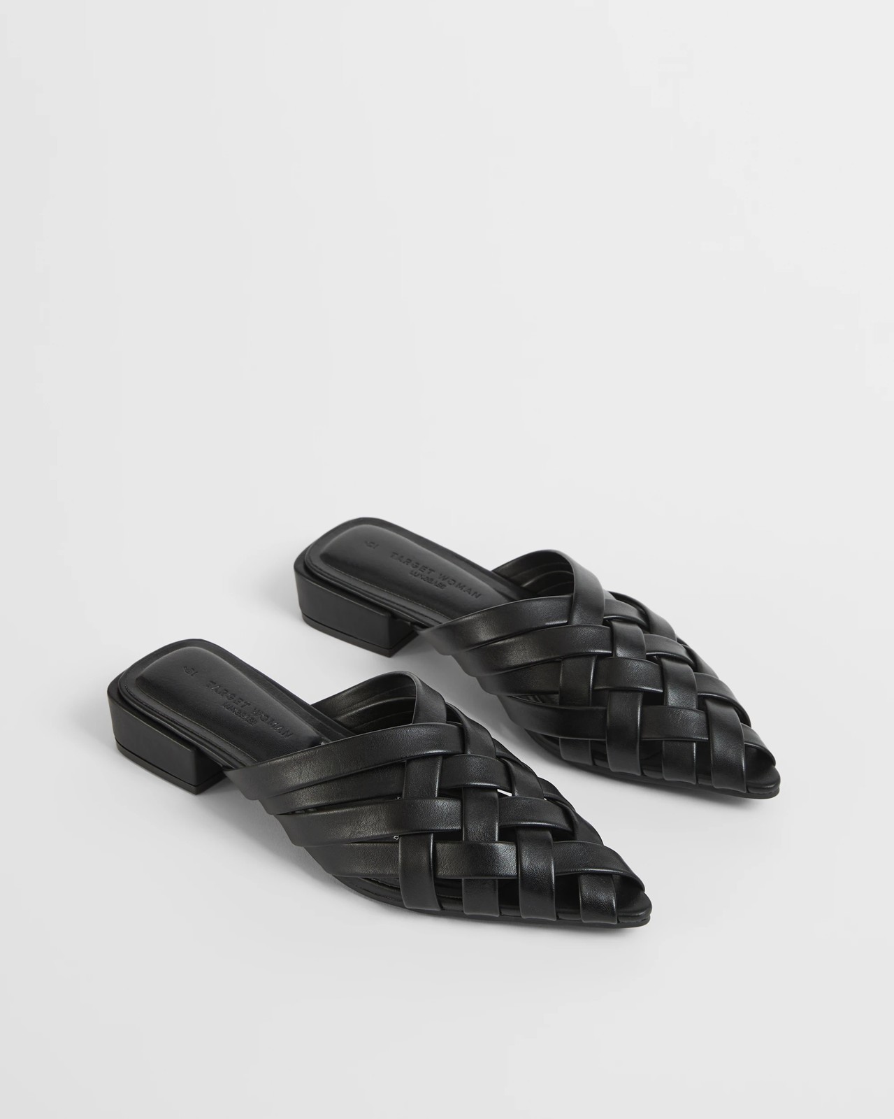 Pointed Weaved Flat Shoes - Pia - Black 2 of 3