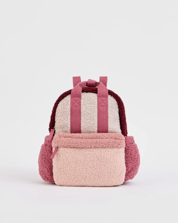 Kids Colour Block Sherpa Backpack