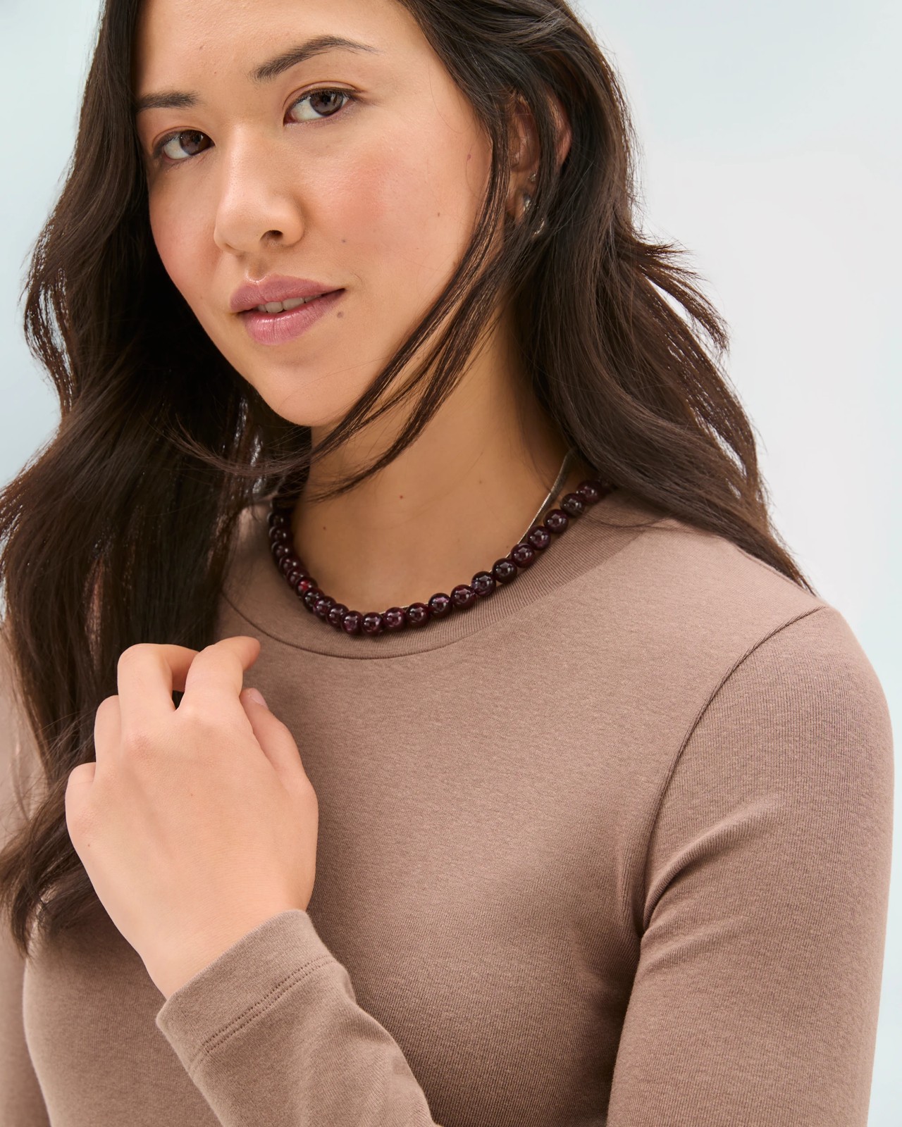 Soft Touch Long Sleeve T-Shirt - Fawn Marle 5 of 5