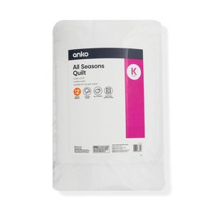 Medium Warmth All Seasons Quilt, King Bed - Anko