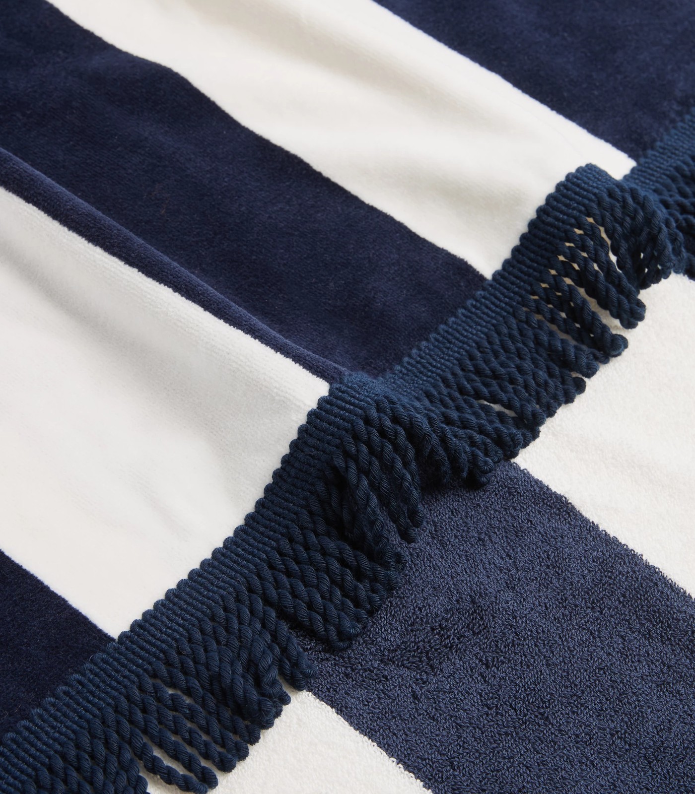 Jacquard Beach Towel - Ezra Navy Blue Stripe | Target Australia