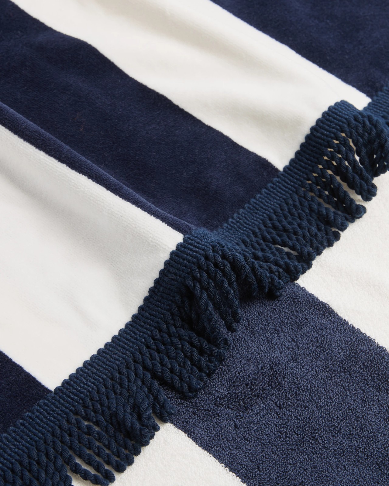 Jacquard Beach Towel - Ezra Navy Blue Stripe | Target Australia