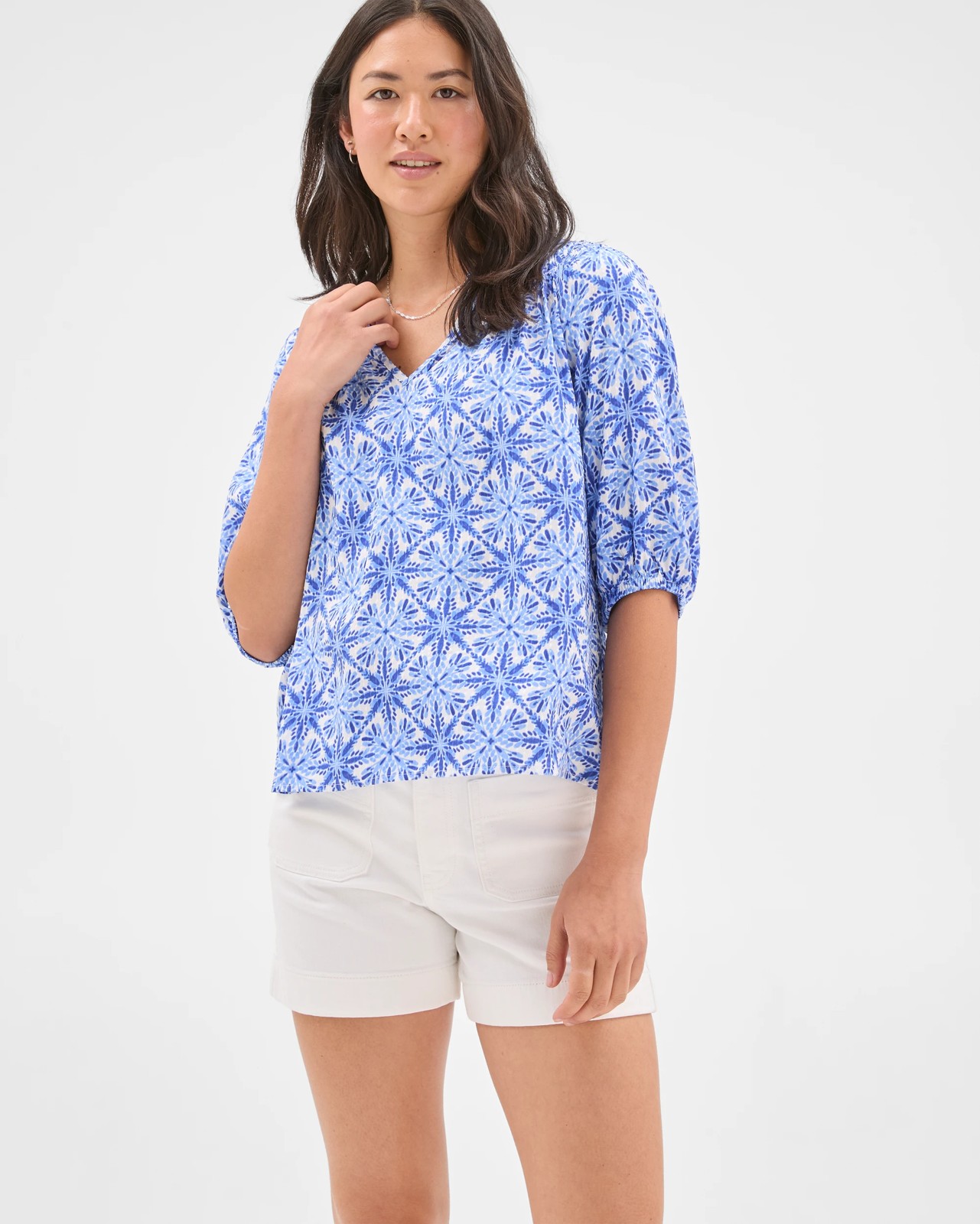 Short Sleeve Seersucker Femme Top 4 of 5