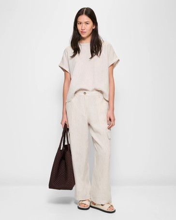 European Linen Cargo Pants