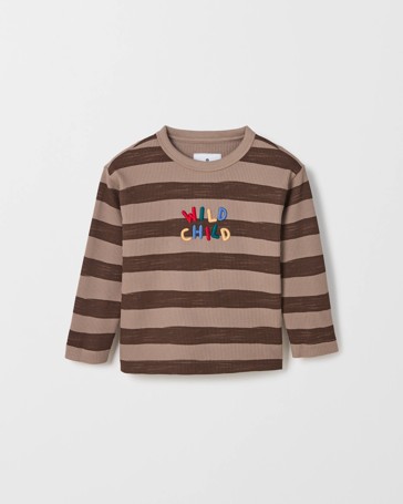 Australian Cotton Long Sleeve Stripe T-Shirt