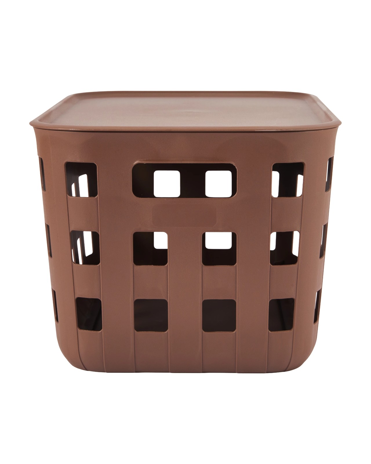 18L Rectangle Trellis Basket with Lid, Chocolate - Anko 4 of 6