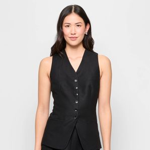 Linen Blend Longline Vest - Preview