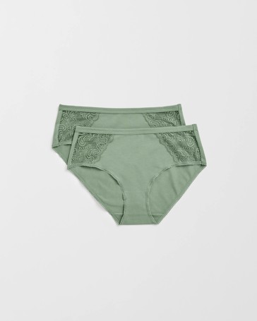 Australian Cotton Blend 2 Pack Midi Briefs