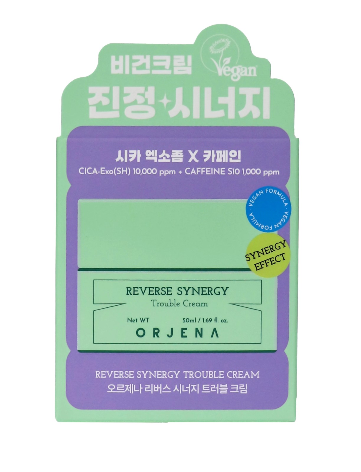 Orjena Reverse Synergy Trouble Cream 50ml - Cica-Exo (SH) and Caffeine S10 2 of 4