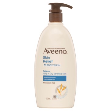 Aveeno Skin Relief Fragrance Free Body Wash 532ml - Soothing Oatmeal