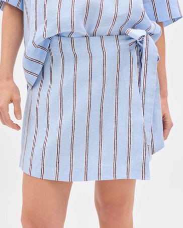 European Linen Mini Skort