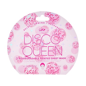 Disco Queen Printed Sheet Mask 20ml, Strawberry Extract - OXX Skincare