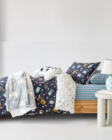 Vintage Gaming Australian Cotton Reversible Quilt Cover Set - SB