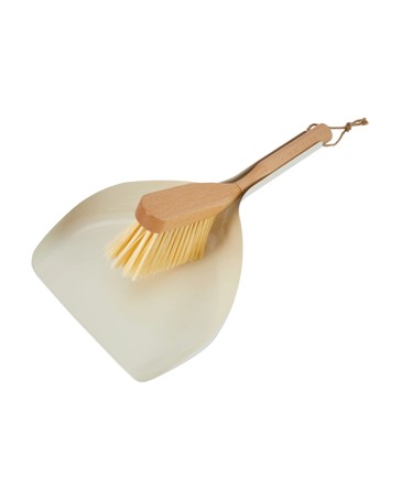Anko Metal and Wood Dustpan and Brush
