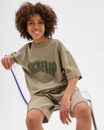 Australian Cotton Blend Washed Fleece Knit Shorts