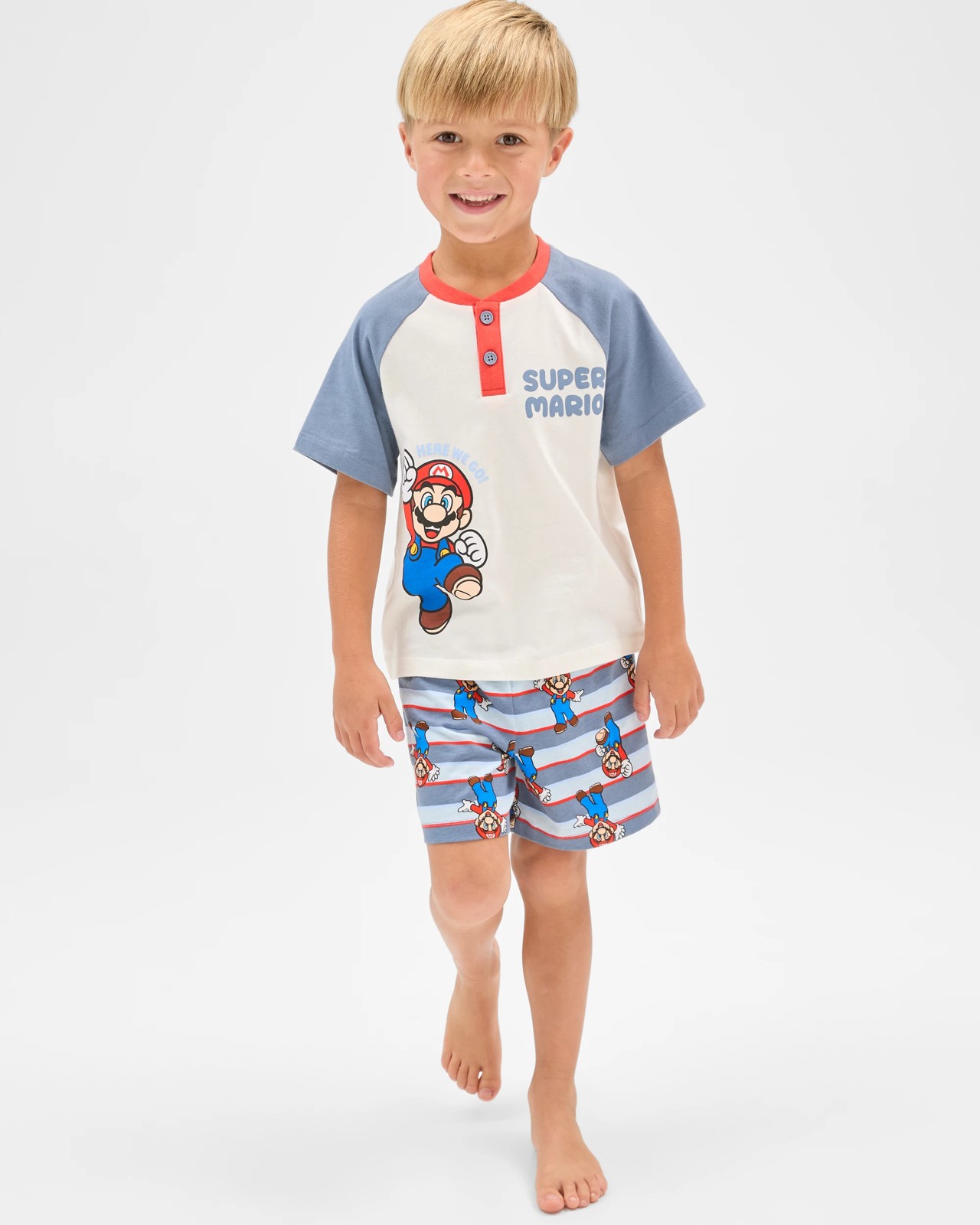 Super Mario Australian Cotton Younger Boys Pyjama Set 4 of 5