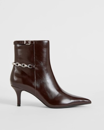 Ankle Kitten Heel Shaft Boots - Athena