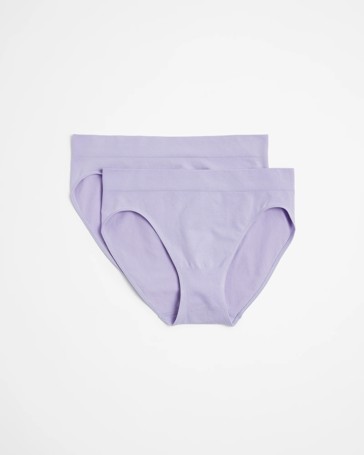 2 Pack Cotton Seamfree High Cut Briefs
