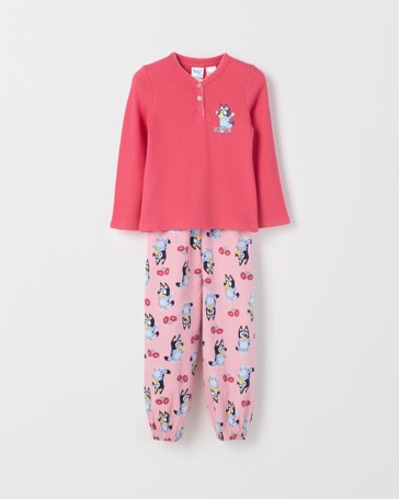 Bluey Australian Cotton Younger Girls Knit/Flannel Pyjama Set