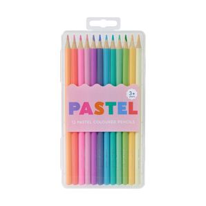12 Pack Pastel Coloured Pencils product image