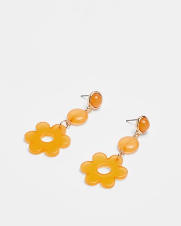 Lily Flower Statement Earrings