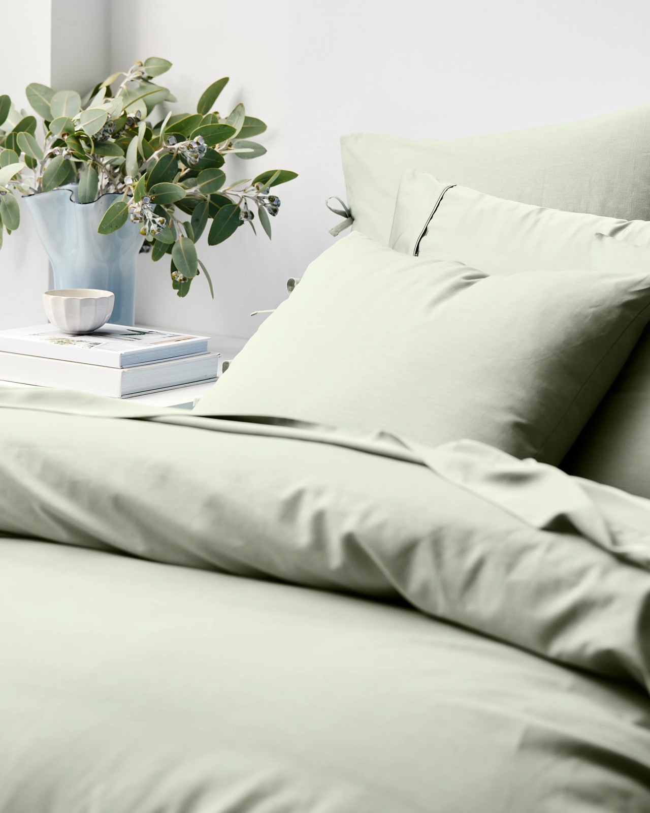 Laynie Linen/Cotton Quilt Cover Set - Fern 2 of 4