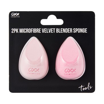 2 Pack Microfibre Velvet Blender Sponge, Pink - OXX Cosmetics