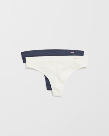 Lily Loves 2 Pack Rib Seamfree High Waist G-String Briefs