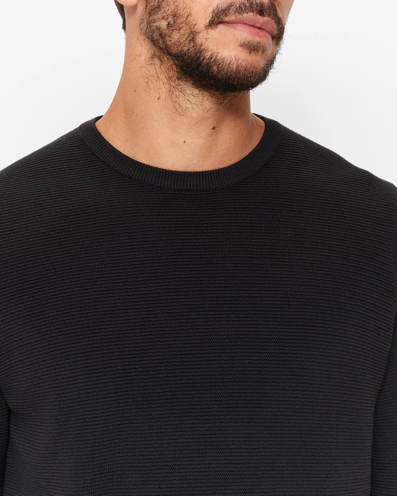 Ottoman Knit Jumper - Black | Target Australia