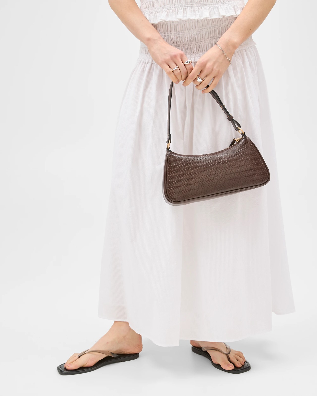 Lily Loves Australian Cotton Shirred Waist Midi Skirt 2 of 5
