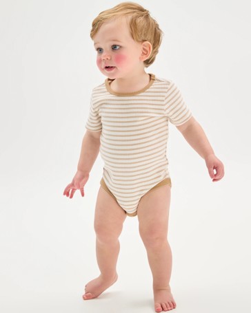 Baby Organic Cotton 3 Pack Ribbed Bodysuits