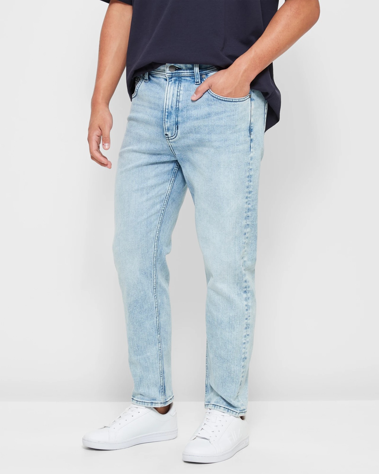 Mens relaxed tapered jeans hotsell