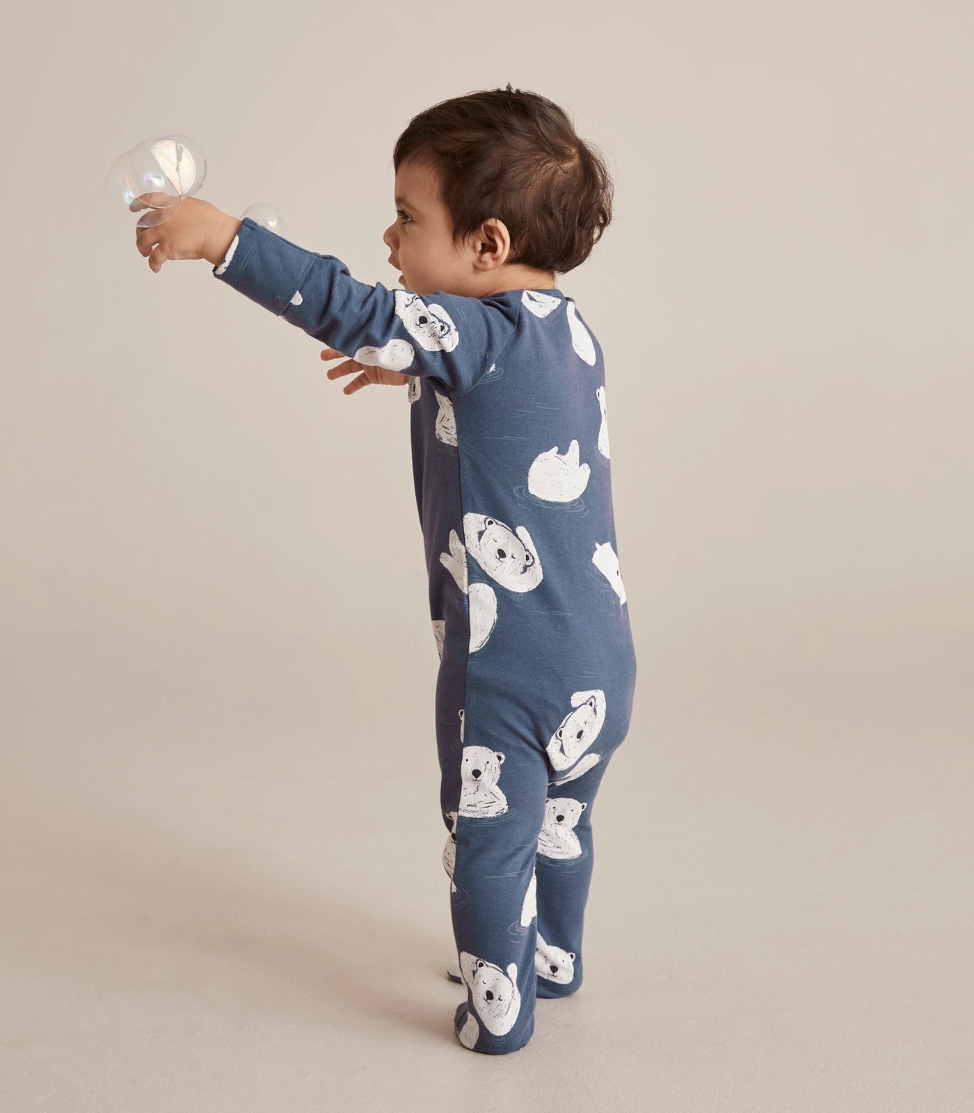 Baby Organic Cotton Print Zip Coverall 4 of 5