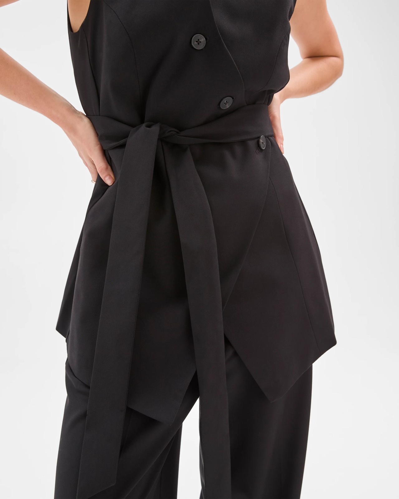 Lily Loves Asymmetric Vest - Black 4 of 5