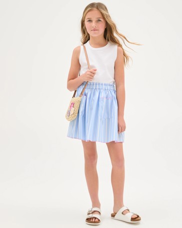 Woven A-Line Pull On Skirt
