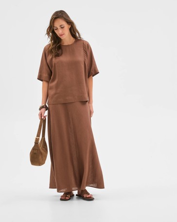 European Linen Seamed T-Shirt